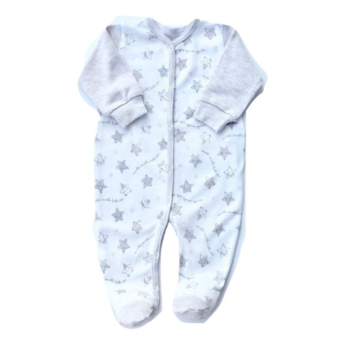 Zīdaiņu kokvilnas rāpulītis ar piedurknēm "Star"