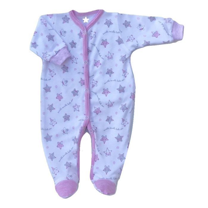 Zīdaiņu kokvilnas rāpulītis ar piedurknēm "Star"