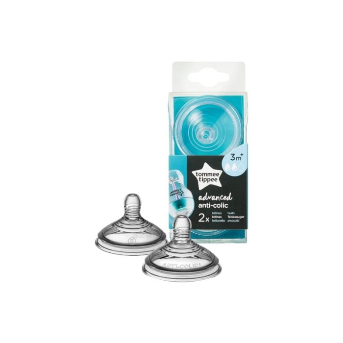 Knupīši Tommee Tippee 3m+ mainīgas straumes Anticolic