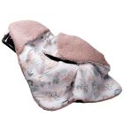 Apsildāms guļammaiss autokrēsliņa  "Blush zoo" 90x90 cm 