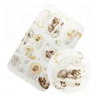 Paklodė su guma 120x60 "Golden goose pink"- medvilninė