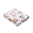 Paklodė su guma 120x60 "Golden goose pink"- medvilninė