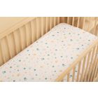 Paklodė su guma 120x60 "Golden goose pink"- medvilninė