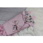 Konverts - paklājs jaundzimušajiem 2in1 "Bunny&Flowers" diametrs 88 cm