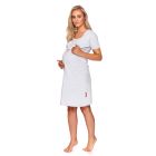 Kokvilnas naktskrekls grūtniecēm un barojošām "Ameli" light grey