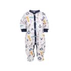 Zīdaiņu kokvilnas rāpulītis ar piedurknēm "Animals navy"