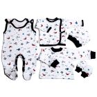 Bērnu apģērbu komplektiņš no 5 daļam "Crabs navy"