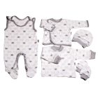 Bērnu komplektiņš no 5 daļam "Bear glamour" balts