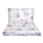 Kūdikio patalynės komplektas 135x100 "ELEPHANTS" melsvas