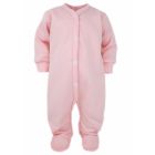 Zīdaiņu kokvilnas rāpulītis ar piedurknēm  "Blank" candy pink