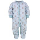 Zīdaiņu kokvilnas rāpulītis ar piedurknēm  "Fox" zils