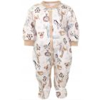 Zīdaiņu kokvilnas rāpulītis ar piedurknēm  "Jungle Beige" 