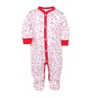 Zīdaiņu kokvilnas rāpulītis ar piedurknēm   "Red heart" 