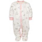 Zīdaiņu kokvilnas rāpulītis ar piedurknēm  "Story by nature" pink