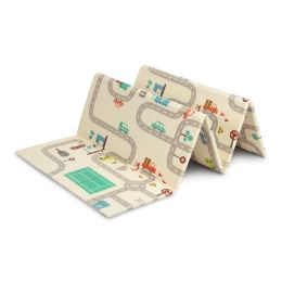 Attīstošs divpusējs rotaļu spēļupaklājs bērniem "CARS" 200 x 180 cm 