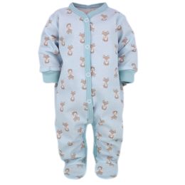 Zīdaiņu kokvilnas rāpulītis ar piedurknēm  "Fox" zils