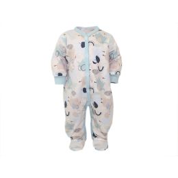 Zīdaiņu kokvilnas rāpulītis ar piedurknēm "Jumbo"mint