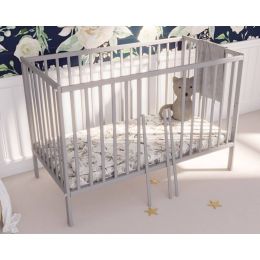 Bērnu gultiņa "Magda" 120x60 cm pelēkā krāsā