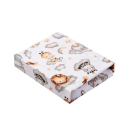 Paklodė su guma 120x60 "Golden goose pink"- medvilninė