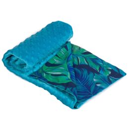 Bērnu pleds "Leaf" 100x75cm jūras zils