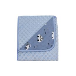 Bērnu pleds 90x80 cm "Traffic" zils