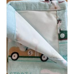 Flaneļa autiņš ūdens necaurlaidīgi 45x55cm "Bunny go mint"