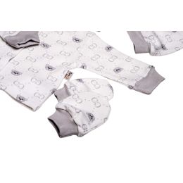 Bērnu komplektiņš no 5 daļam "Bear glamour" balts