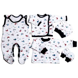 Bērnu apģērbu komplektiņš no 5 daļam "Crabs navy"