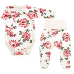 Drabužėliai kūdikiui "Big roses ecru" 2 dalių 
