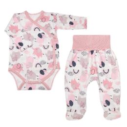 Drabužėliai kūdikiui "Jumbo" 2 dalių rausvi