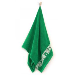 Dvielis (Ēģiptes kokvilnas)  "Happy faces" zaļš