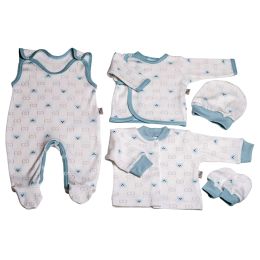 Bērnu komplektiņš no 5 daļam "Bear glamour" 5 dalių balts