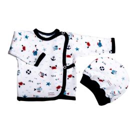 Bērnu apģērbu komplektiņš no 5 daļam "Crabs navy"