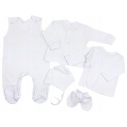 Bērnu komplektiņš no 5 daļam "Blank white" 