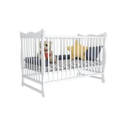 Bērnu gultiņa "Emi" 120x60 cm balta krāsa