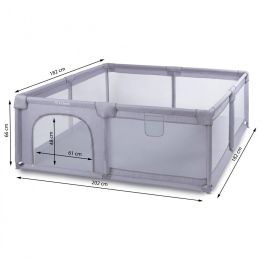 Kidwell bērnu manēža "Fanko" 200x180 cm  pelēka krāsa