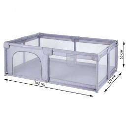 Kidwell bērnu manēža "Fanko" 120x180 cm  pelēka krāsa