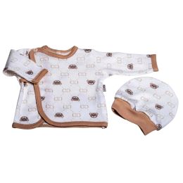 Bērnu komplektiņš no 5 daļam "Bear glamour" balts