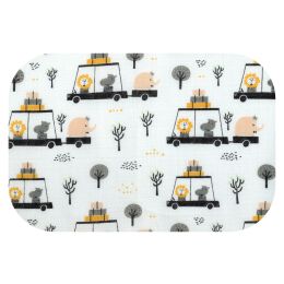 Marles autiņi ar zīmējumu 70x80cm "Zoo" dzeltens