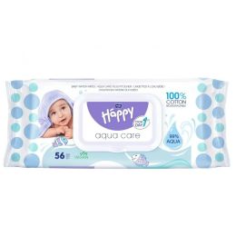 Drėgnos servetėlės Bella Happy "Aqua care 99% aqua" 56vnt