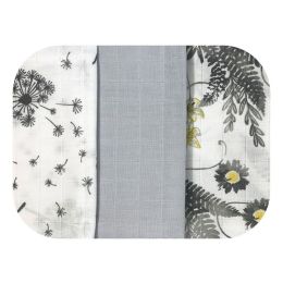 Muslīna autiņi komplekts "Grey" 3 gab.