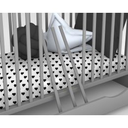 Bērnu gultiņa ar atvilktni "Emi" 120x60 cm pelēka krāsa