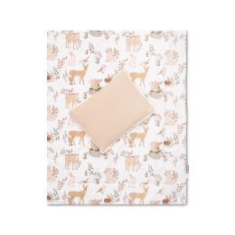 Muslīna un kokvilnas pleds un spilvens zīdainim "Wolf"