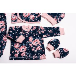 Bērnu komplektiņš no 5 daļam "Flora navy"