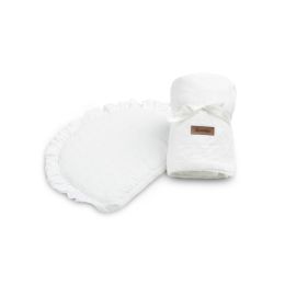 Bērnu pleds ar spilvenu "Soft cloud" 98x78 cm balts