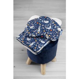Komplektas kūdikiui "Owls" pledas 56x76 cm ir pagalvė 36x28 cm