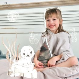 Bērnu pončo "Little swimmers"  0-4 gadi