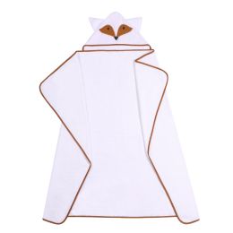 Dvielis ar kapuci  "Fox" 120x100cm  balts