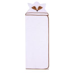 Dvielis ar kapuci  "Fox" 120x100cm  balts