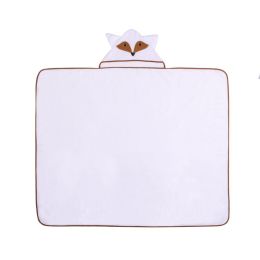 Dvielis ar kapuci  "Fox" 120x100cm  balts